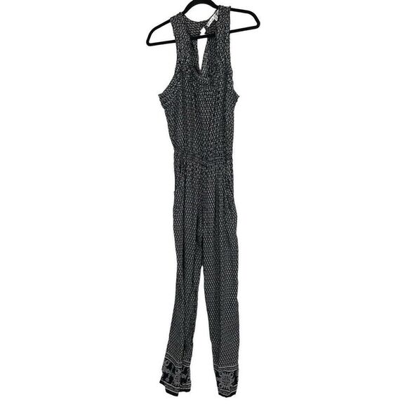 Max Studio Floral 100% Rayon Smocked Jumpsuit - Women’s L - Picture 1 of 6